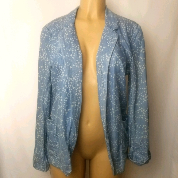 TALULA Chambray heart Tencel Blazer - Picture 1 of 4